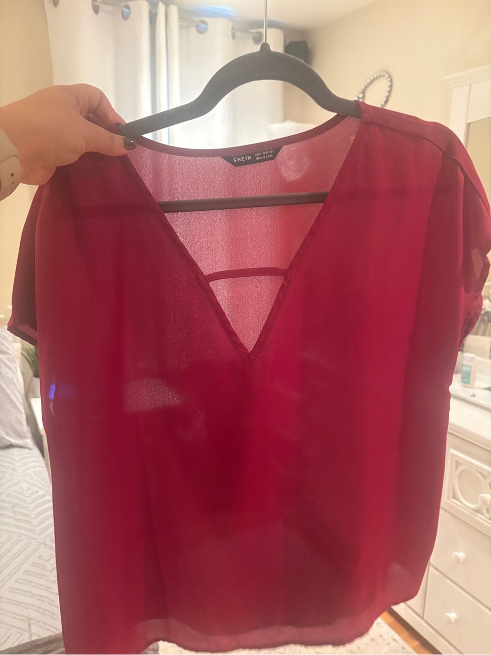 Burgundy Dress Top